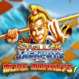 Stellar Jackpots with More Monkeys online game logo by Lightning Box Game on nord-spin.com